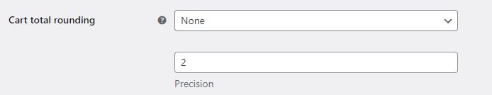 Screenshot van Cart total rounding (instellingen) van de WordPress / WooCommerce plugin Order Minimum/Maximum Amount for WooCommerce.