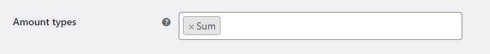 Screenshot van Amount types (instellingen) van de WordPress / WooCommerce plugin Order Minimum/Maximum Amount for WooCommerce.